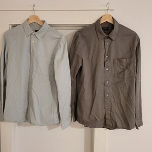 Mens Club Monaco Long Sleeve Shirts - 2 Shirts, Size Small